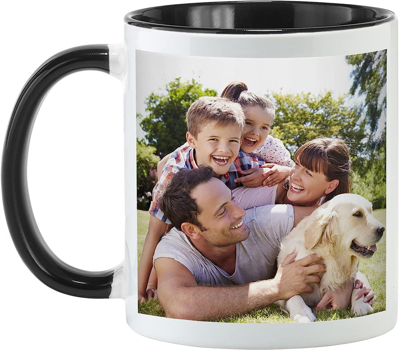 Load image into Gallery viewer, Let&#39;s Make Memories Personalized Photo Mug-Custom Coffee Mug- 11oz- Black Handle- For Father&#39;s Day/For Dad
