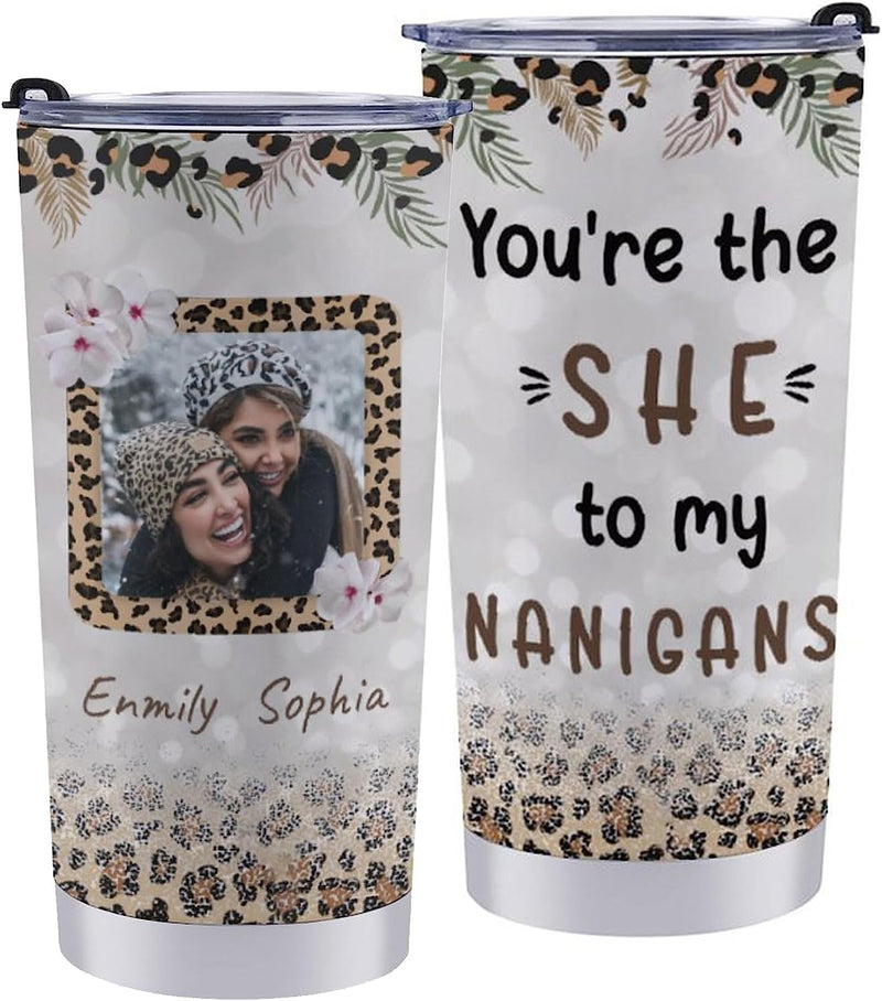 Load image into Gallery viewer, Custom Tumbler Cup with Pictures Image Text, Personalized Insulated Tumblers with Lid, Stainless Steel Coffee Cups, Travel Mug Cup Gifts for Best Friend Anniversary Birthda
