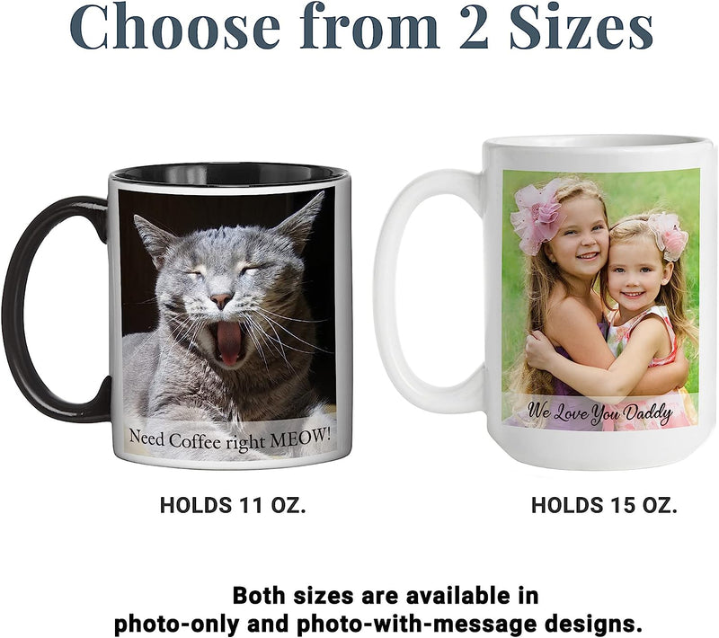 Load image into Gallery viewer, Let&#39;s Make Memories Personalized Photo Mug-Custom Coffee Mug- 11oz- Black Handle- For Father&#39;s Day/For Dad
