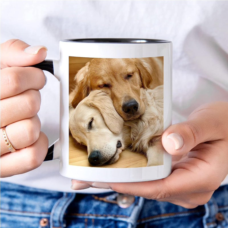 Load image into Gallery viewer, Let&#39;s Make Memories Personalized Photo Mug-Custom Coffee Mug- 11oz- Black Handle- For Father&#39;s Day/For Dad
