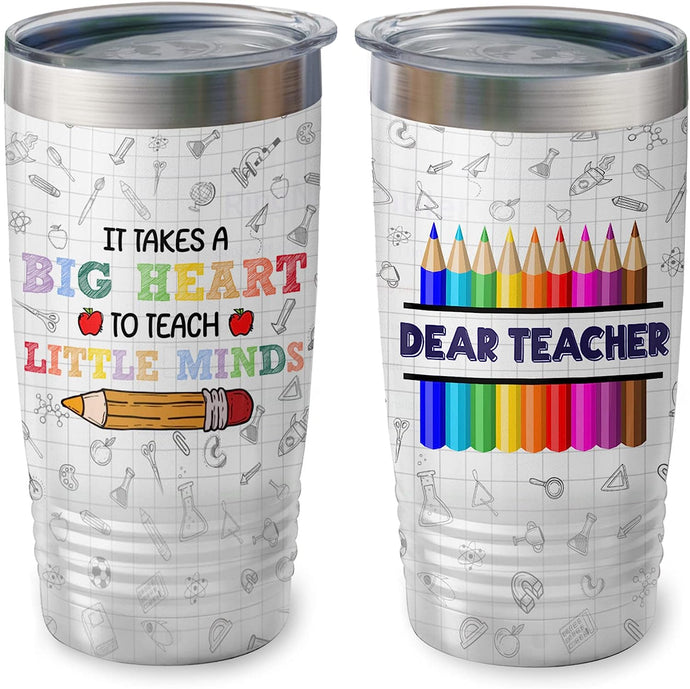 Personalized Teacher Gift Tumbler - Teacher Appreciation Gifts From Students - Cool Gifts for Teachers Women, Appreciation Week - Stainless Steel 20oz Teacher Supplies Tumbler Cup Mug