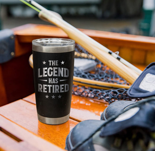 Retirement Gifts for Men Women 2023 - The Legend Has Retired - 20oz American Flag Tumbler